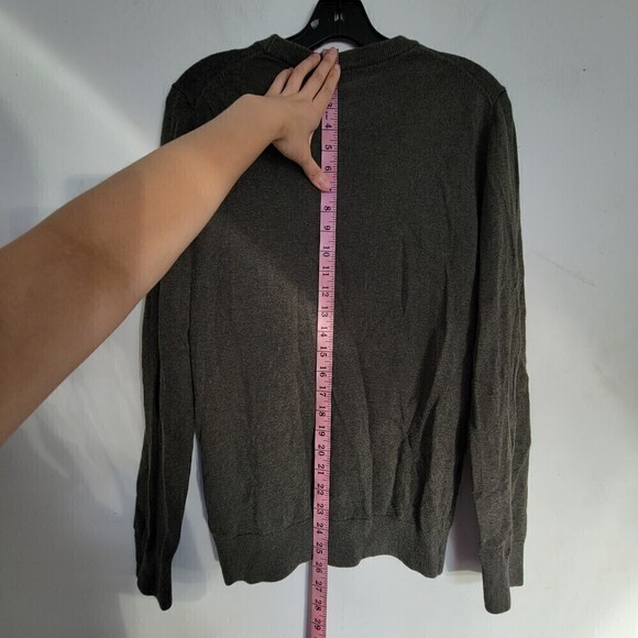 H&M Army Military Green Soft Long Sleeve Crew Neck Sweater Size XS - Picture 6 of 12